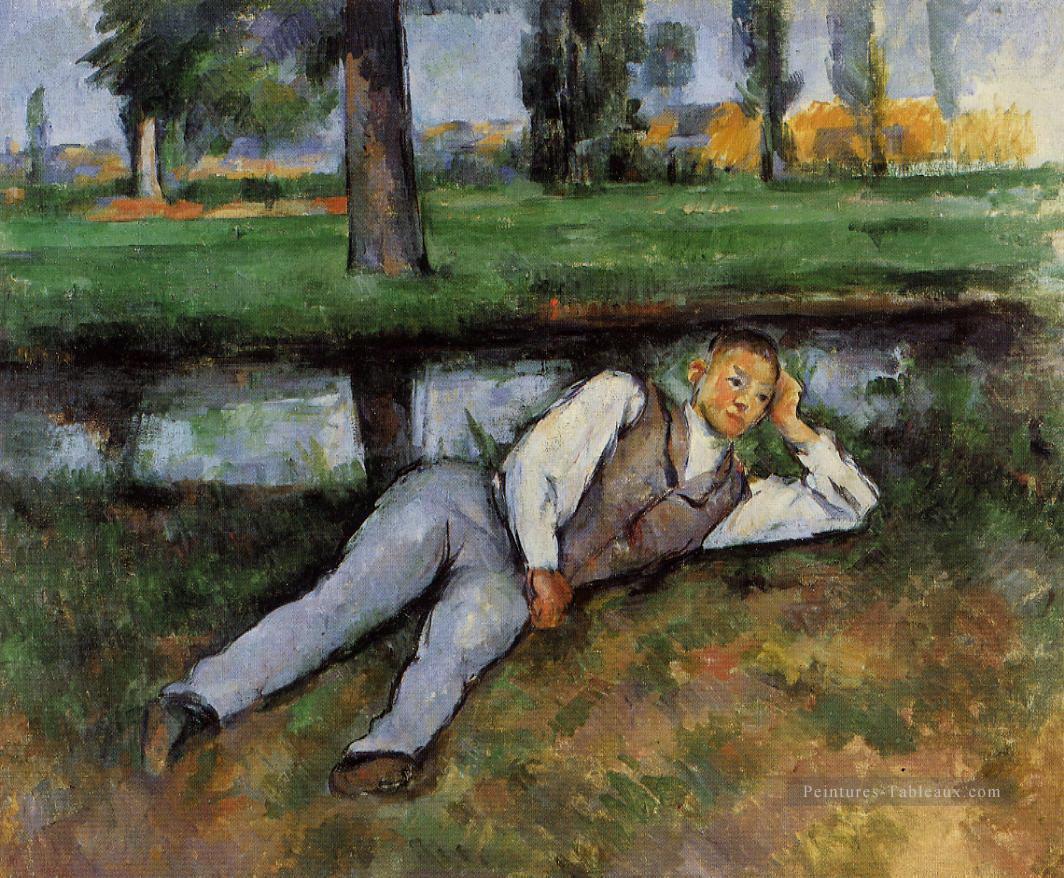 Garçon au repos Paul Cézanne Peintures à l'huile